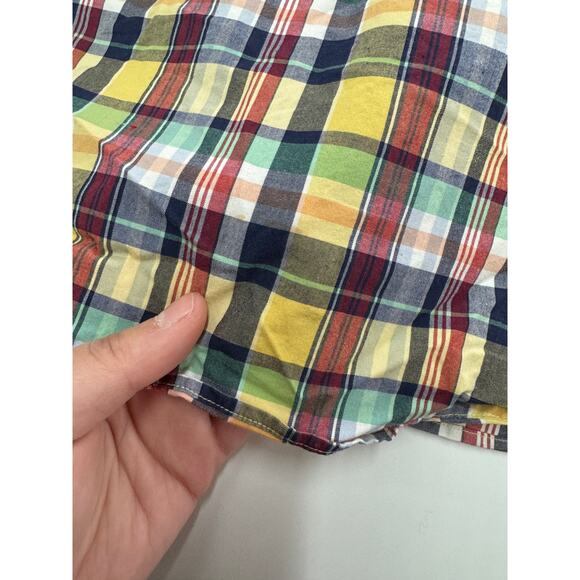 Ralph Lauren Shirt Mens Medium Yellow Plaid Button Down Cotton - Picture 9 of 9